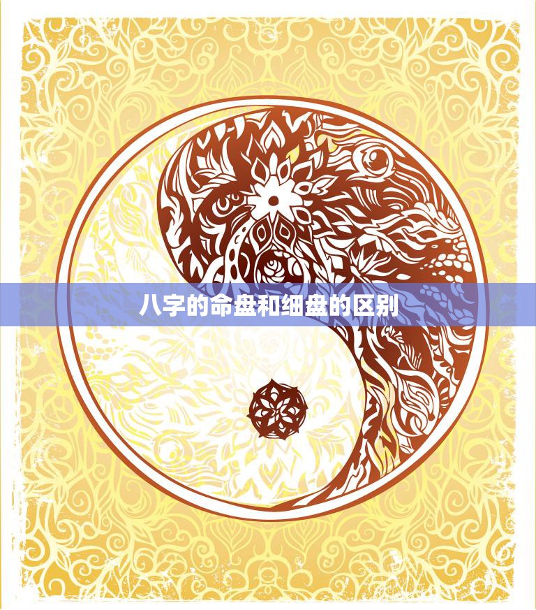 八字的命盘和细盘的区别(你知道吗)