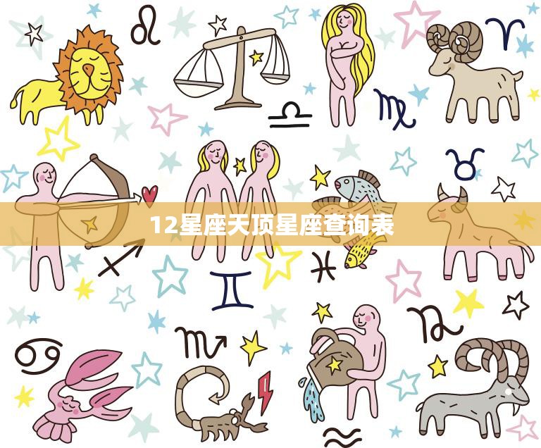 12星座天顶星座查询表(快速查找你的天顶星座)