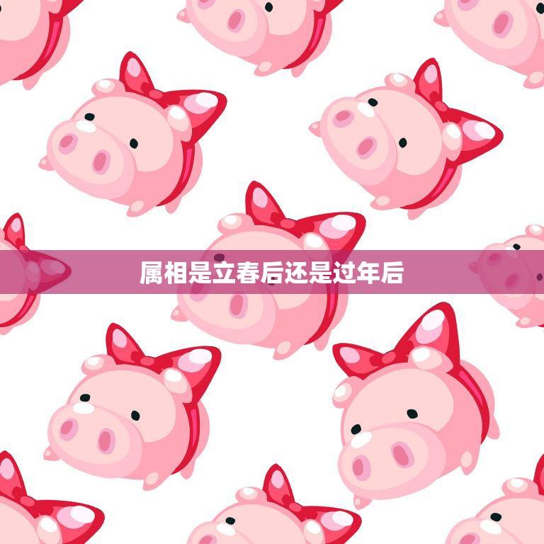属相是立春后还是过年后(猪年真相揭秘)