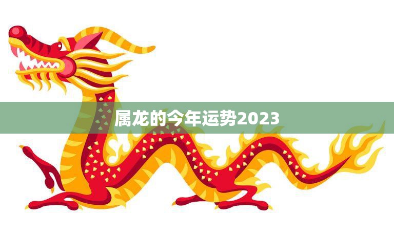 属龙的今年运势2023(大展宏图财运亨通)