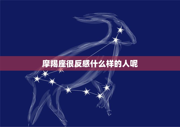 摩羯座很反感什么样的人呢(揭秘摩羯座最讨厌的人类型)