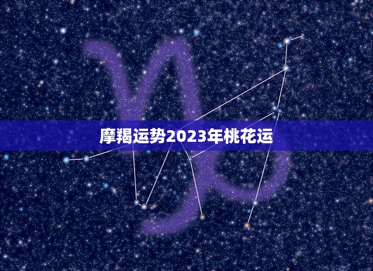 摩羯运势2023年桃花运(爱情运势大揭秘)