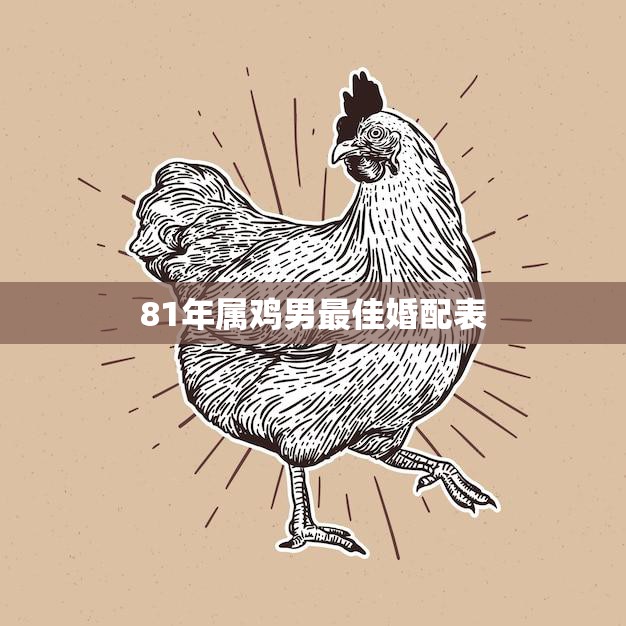 81年属鸡男最佳婚配表(寻找完美伴侣这份表单帮你搞定)