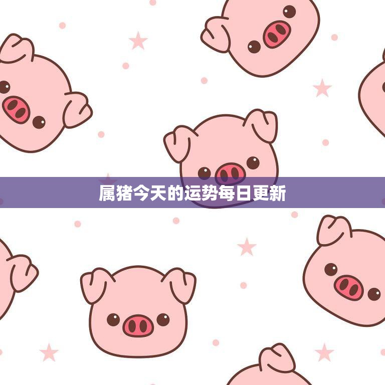 属猪今天的运势每日更新(幸运之星照耀财运亨通)