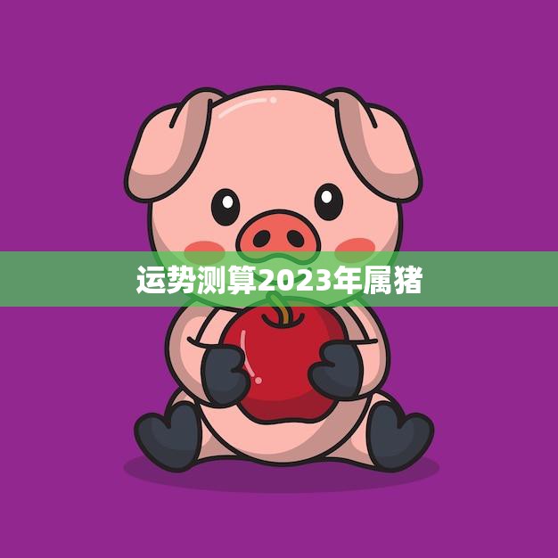 运势测算2023年属猪(猪年大吉财运亨通)