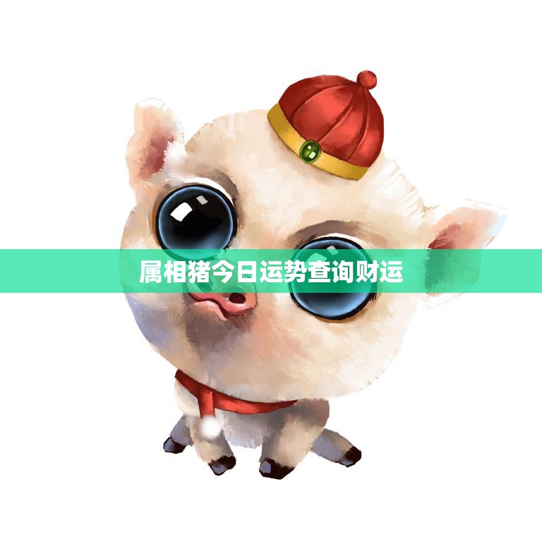 属相猪今日运势查询财运(财运亨通好运连连)