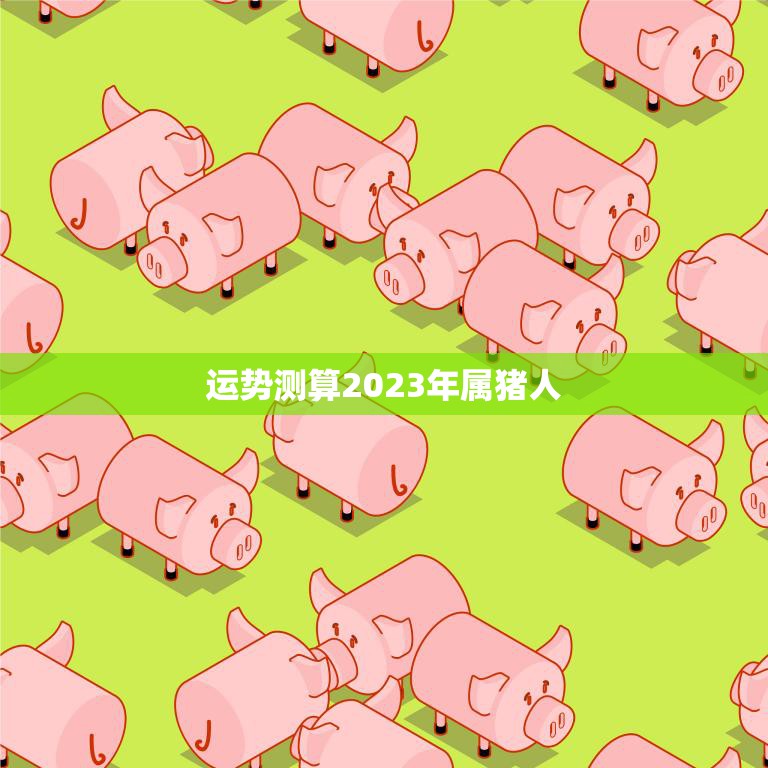 运势测算2023年属猪人(2023年属猪人运势大揭秘)