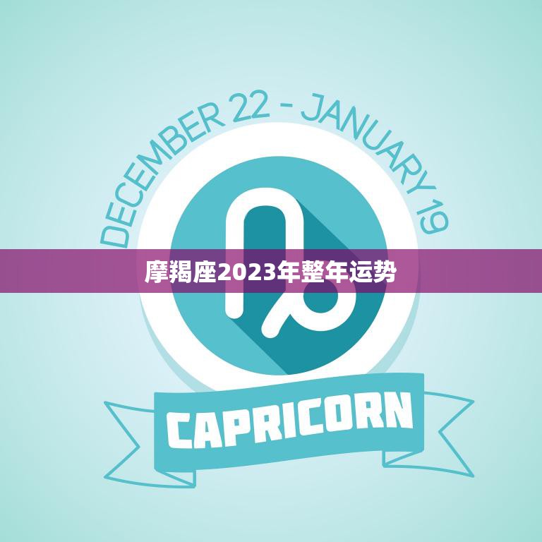 摩羯座2023年整年运势(事业财运双丰收)