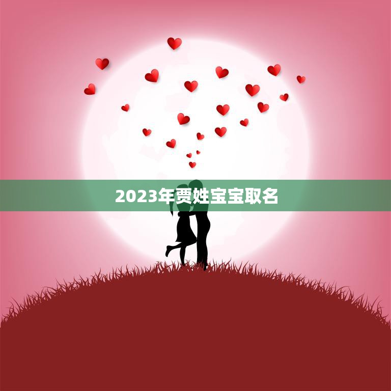 2023年贾姓宝宝取名(如何选择最适合的名字)