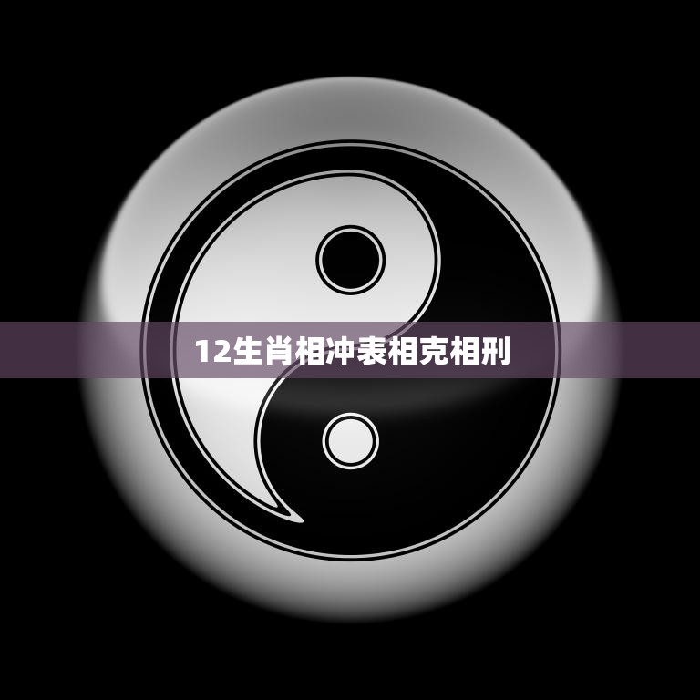 12生肖相冲表相克相刑(如何避免冲克刑害)