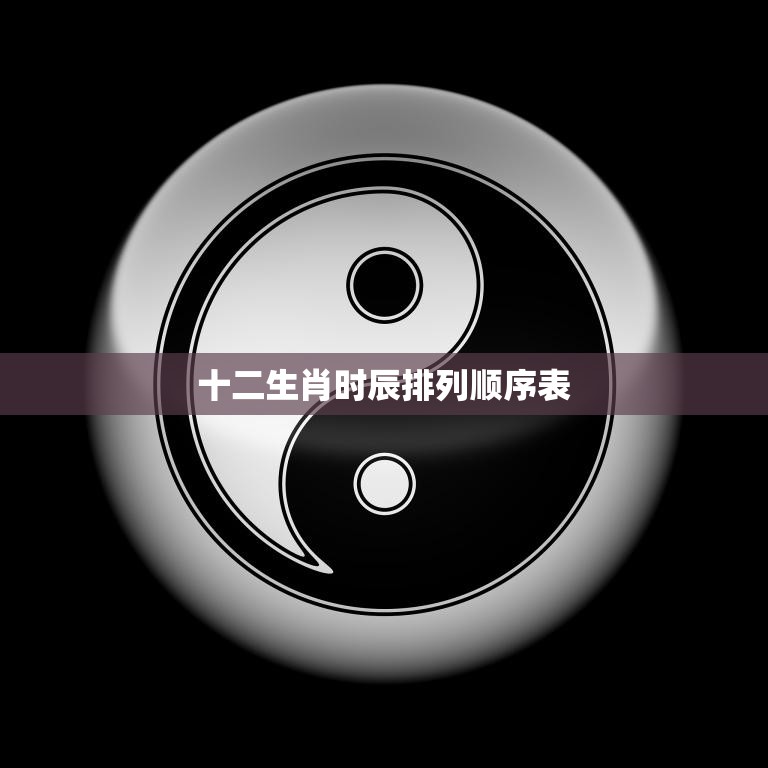 十二生肖时辰排列顺序表(详解你的生肖时辰是什么)