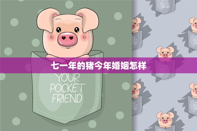 七一年的猪今年婚姻怎样(猪年婚姻运势大揭秘)