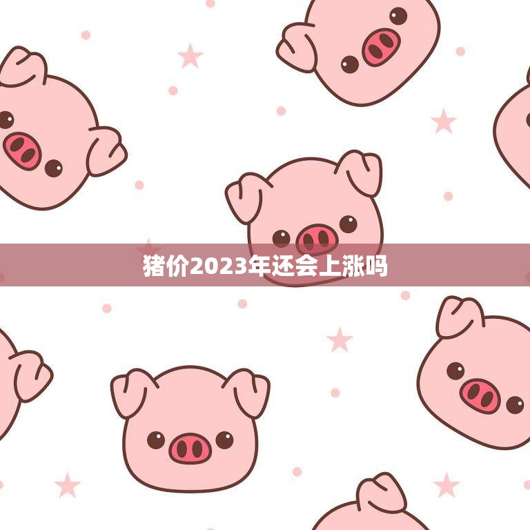 猪价2023年还会上涨吗(未来猪价走势分析)