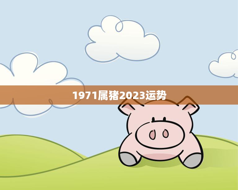 1971属猪2023运势(猪年大展宏图)