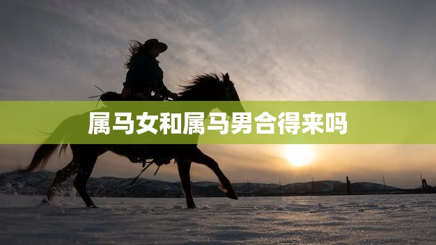 属马女和属马男合得来吗(星座专家揭秘)