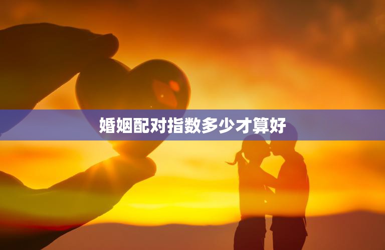 婚姻配对指数多少才算好(如何评估你们的婚姻匹配度)