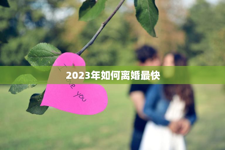 2023年如何离婚最快(快速离婚攻略从选择地点到流程)