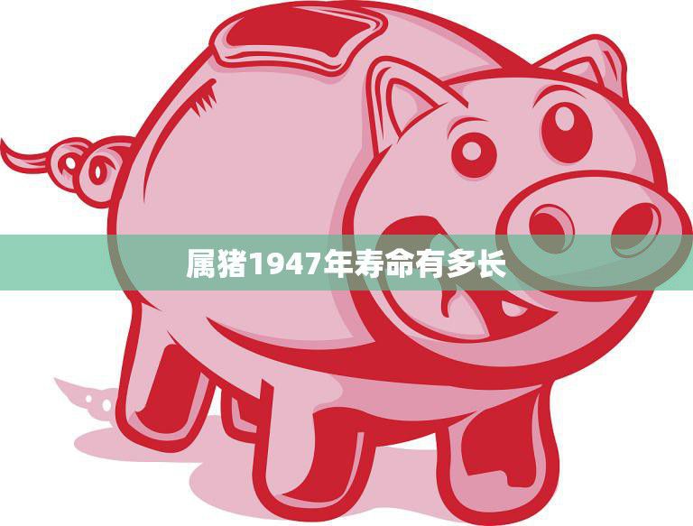 属猪1947年寿命有多长(猪年出生的人寿命长短取决于这些因素)
