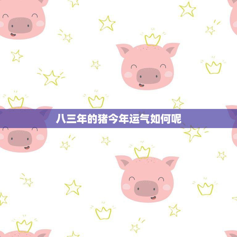 八三年的猪今年运气如何呢(解析2023年猪运势大揭秘)