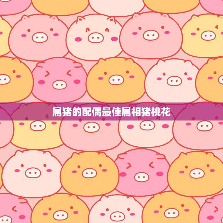 属猪的配偶最佳属相猪桃花(如何选择)
