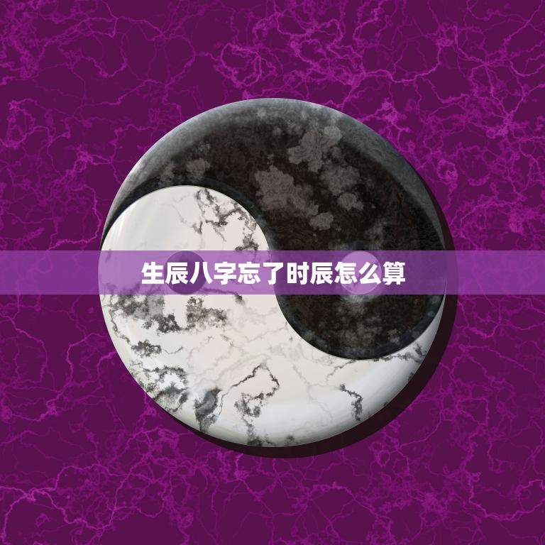 生辰八字忘了时辰怎么算(如何推算命盘)