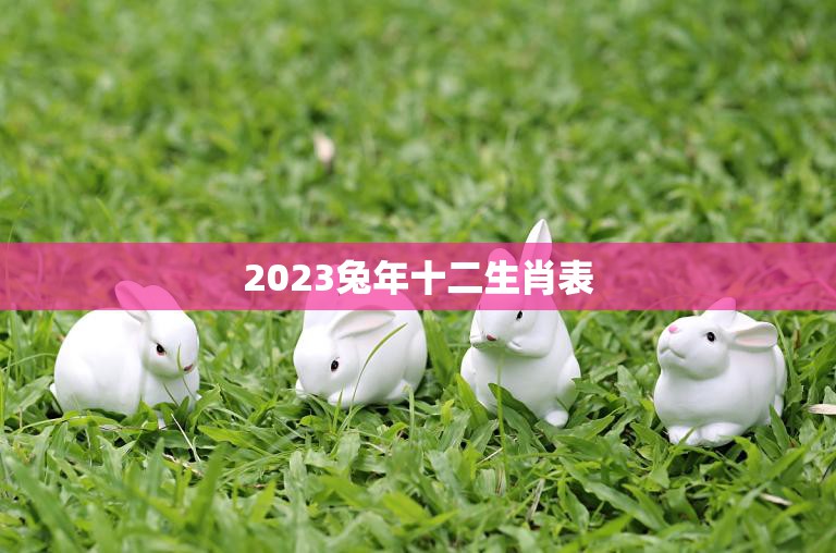 2023兔年十二生肖表(详解你属什么)