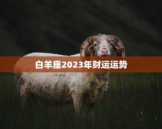 白羊座2023年财运运势(财富大爆发)