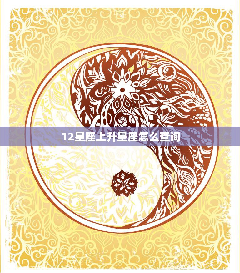 12星座上升星座怎么查询(掌握解读你的性格本质)