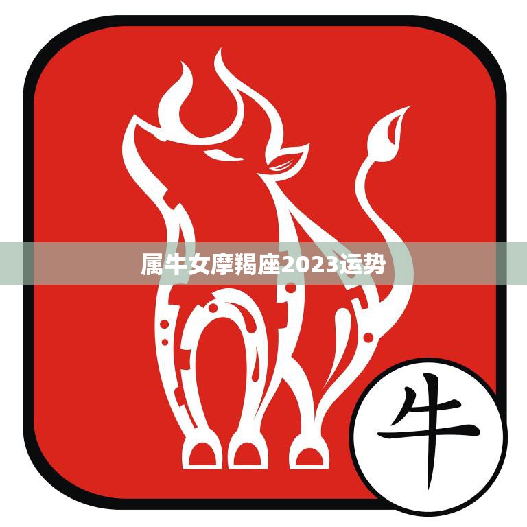 属牛女摩羯座2023运势(事业上升势头财运亨通)