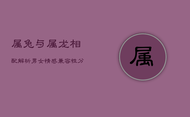 属兔与属龙相配解析：男女情感兼容性分析